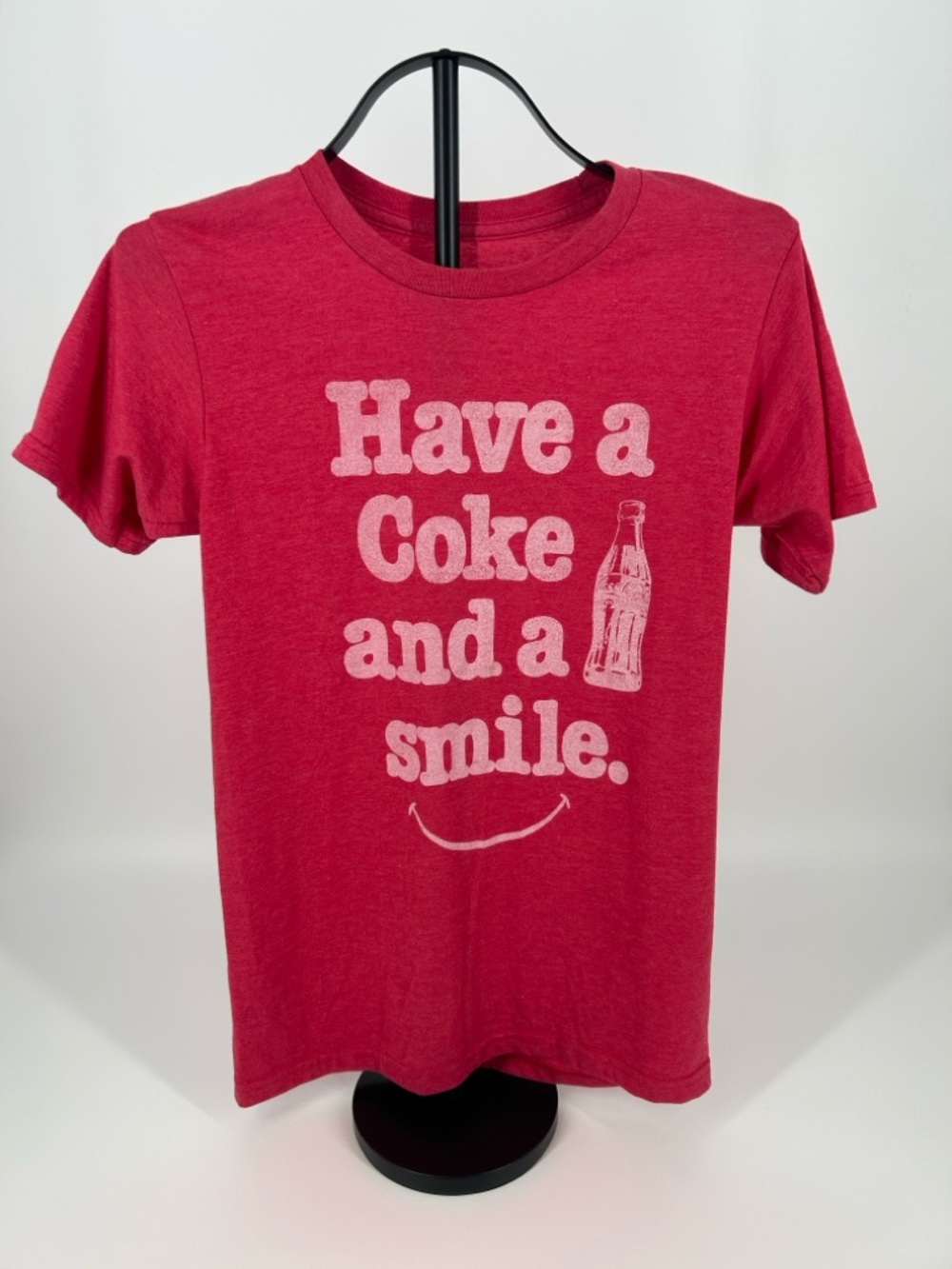 Coca Cola Red Short Sleeve Tee with White Retro Slogan